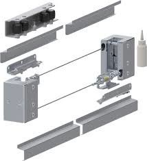 4m Pintu Ganda Telescopic Sliding Gate Hardware Seng Putih