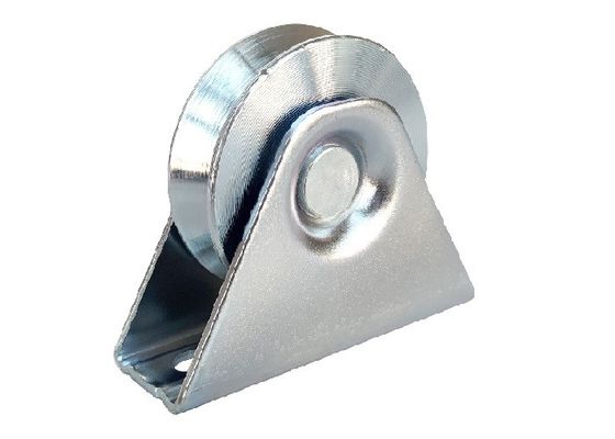 98mm 4 '' Heavy Duty Driveway Gate Wheels V Groove Iron Galvanized