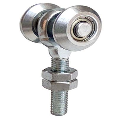 0.98 &quot;25mm Sliding Gate Hanger Roller Dengan Bantalan Dua Roda