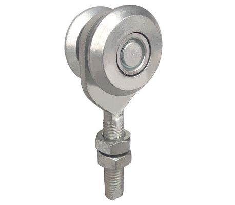 40mm Galvanized Hanging Door Rollers White Iron Hanging Track 2 Rollers Dengan Bola