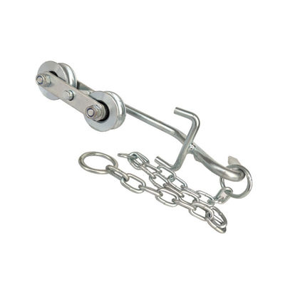 Single Bearing Banana Cableway Roller Steel Trolley Hangers Dengan Chains