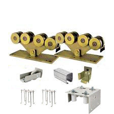 8 roda 5 roda Cantilever door hardware kit emas keperakan luar ruangan