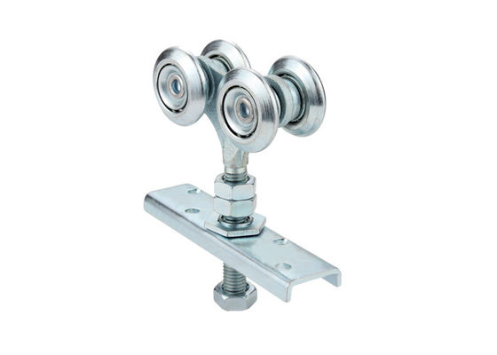 Q235 Steel Galvanized Hanging Door Roller Kit Dengan Forge Center Plate