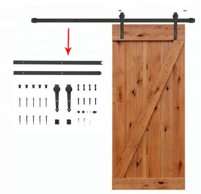 Ganda 144 Inch 12 Kaki 6.6 Ft Bypass Geser Pintu Gudang Hardware Gantungan Kit Interior