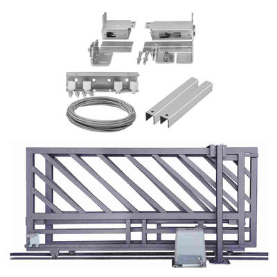 Hardware Pintu Geser Teleskopik Pintu Ganda Galvanis Otomatis 3M 4M
