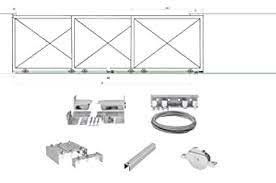 Telescopic Sliding Gate DIY Kit Perangkat Keras Pembuka Gerbang Otomatis