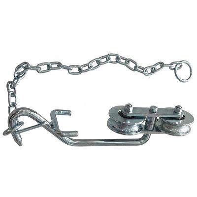Steel Banana Cableway Roller Trolley Roller Dengan Rantai Untuk Pertanian Pisang