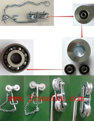 Iron Banana Cableway Roller Zinc Silver Banana Farm Trolley Roller Pulleys