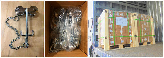 Zinc Silver Banana Cableway Roller ISO9001 SGS