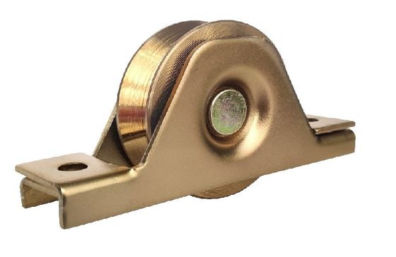 roda perangkat keras pintu geser 4 '' 101.6mm baja V alur gerbang roda bawah dengan bantalan 6202