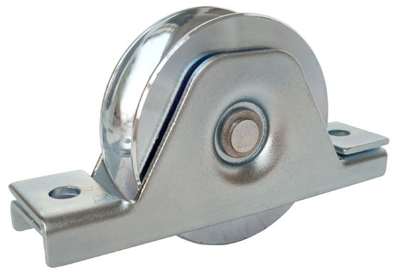 roda perangkat keras pintu geser 4 '' 101.6mm baja V alur gerbang roda bawah dengan bantalan 6202