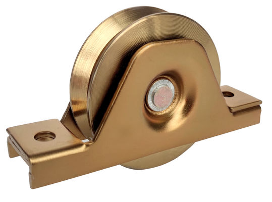 roda perangkat keras pintu geser 4 '' 101.6mm baja V alur gerbang roda bawah dengan bantalan 6202