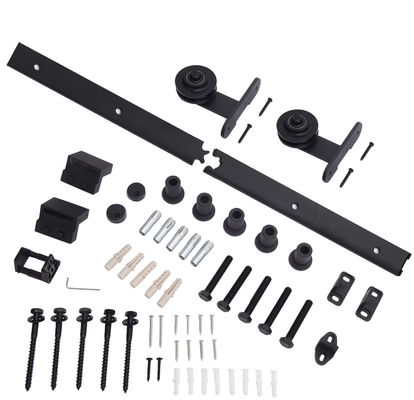 6.6 'T-Shaped Heavy Duty Barn Door Rollers Dan Track Hanging Rail Exterior