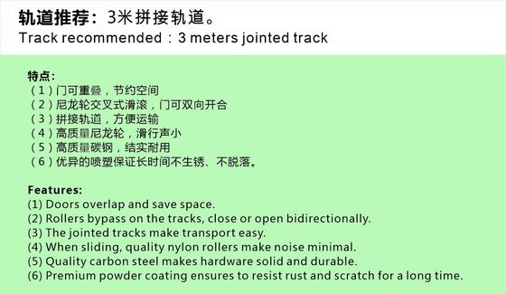 11 Ft 10 Ft Splicing Double Barn Door Hardware Untuk Lemari Gantung Sistem Track Pintu 3 Meter