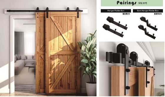 11 Ft 10 Ft Splicing Double Barn Door Hardware Untuk Lemari Gantung Sistem Track Pintu 3 Meter