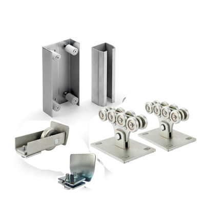 Steel Silver Galvanized Small 8 Carriages Wheels Untuk sistem otomasi gerbang geser Roda Gerbang Kantilever