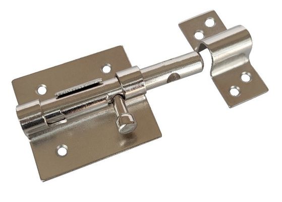Keamanan Dua Baut Kamar Mandi Sliding Door Bolt/Gate Latch Tower Sliver Zinc Steel
