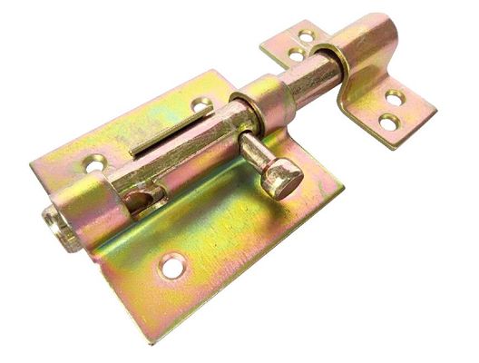 Keamanan Dua Baut Kamar Mandi Sliding Door Bolt/Gate Latch Tower Sliver Zinc Steel