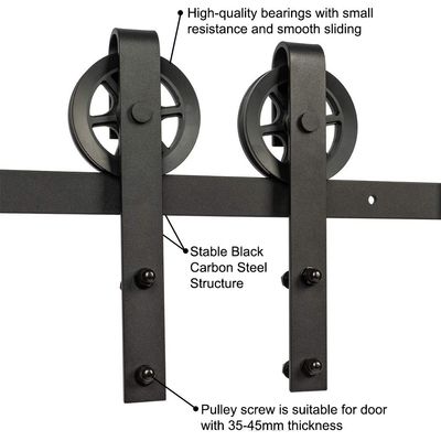 10 Foot Barn Gate Hardware Black Sliding Barn Door Hardware Rail Untuk Lemari