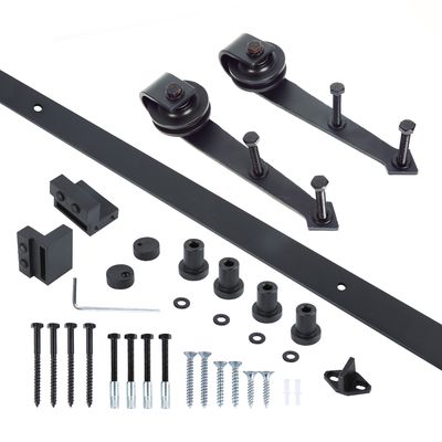 10 Foot Barn Gate Hardware Black Sliding Barn Door Hardware Rail Untuk Lemari