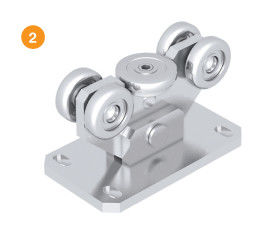 roda kantilever roda gerbang tugas berat Penuh 7 &quot;Diameter 2 4 8 roda
