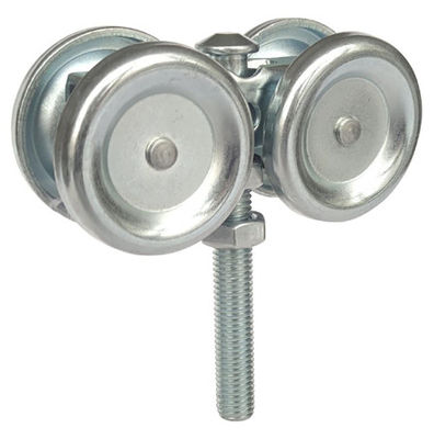 Gudang Kaca 2 Inch Metal Sliding Door Rollers Gaya Amerika Dengan Bantalan