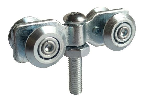 Roller Pintu Gantung Baja Seng Perak Rel 22mm Dengan Baut Yang Dapat Disesuaikan
