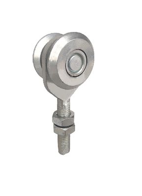 40mm Galvanized Hanging Door Rollers White Iron Hanging Track 2 Rollers Dengan Bola