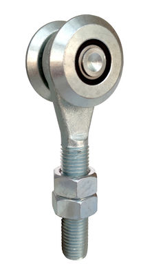 40mm Galvanized Hanging Door Rollers White Iron Hanging Track 2 Rollers Dengan Bola
