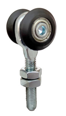 40mm Galvanized Hanging Door Rollers White Iron Hanging Track 2 Rollers Dengan Bola