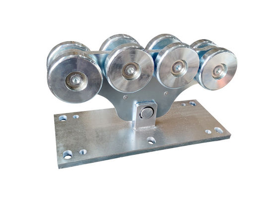 Zinc Silver Automatic Cantilever Sliding Door Roller Carriage Dengan 8 Roda 113mm