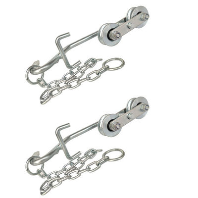Single Bearing Banana Cableway Roller Steel Trolley Hangers Dengan Chains