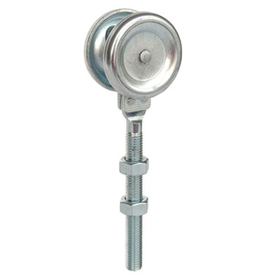 GL49A Steel Hanging Door Roller Track Dengan Bearing Rail Track 2 Roda Roller 55mm