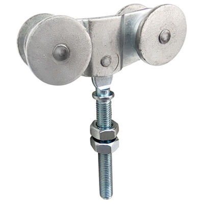 Roda Roller Gantung Pintu Kaca 4 Gaya Pelat Bulat 33.5mm