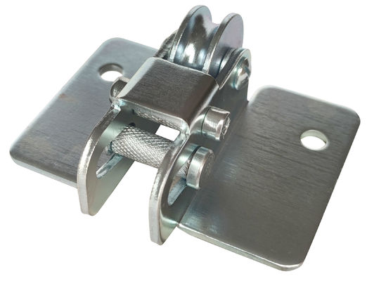 Q235 Steel Galvanized Hanging Door Roller Kit Dengan Forge Center Plate