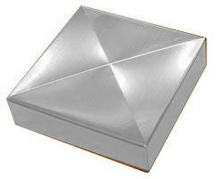 100mm 4x6 8x8 Pagar Pojok Post Cap Untuk 4x4 6x6 7x7 Penutup Pilar Piramida Perak