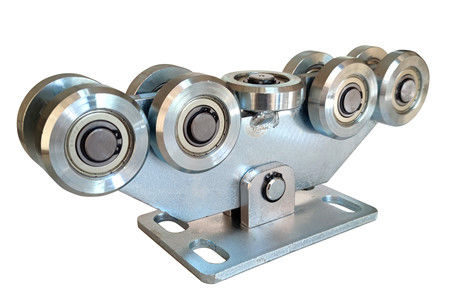 Heavy Duty Iron Silver Chain Link Cantilever Slide Gate Kit 9 Roda 80x80 Track Diprofilkan 68mm