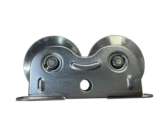 Besi Logam Ganda Sliding Gate Wheel Double Bearing Rollers dengan Eksterior Bracket