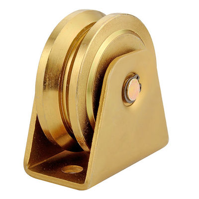 tugas berat Y alur bantalan ganda roda pendukung gerbang geser berlapis seng dengan braket eksterior