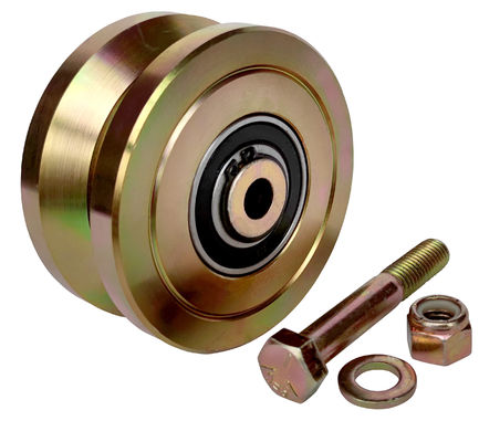 3 &quot;4'' 6&quot; V-Groove Gate Wheel Untuk V-Profile Sliding Gate Track Baja Padat 3000 Lbs 5000 Lbs