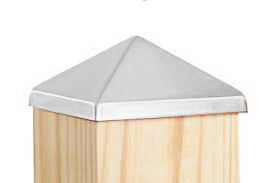 3x4 2x4 1 3/8&quot; 1 1/4&quot; Tiang Pagar Cap Tiang Segitiga Galvanis Tutup Logam Besi Hardware