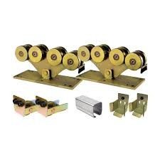 Untuk Sistem Gerbang Kantilever 5 Roda Perak Emas berlapis seng KIT Lengkap untuk Gerbang Sedang