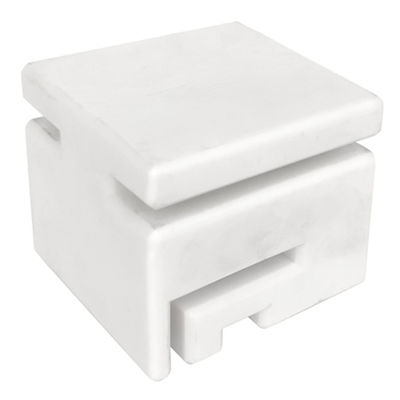 74x76x62.2mm Sliding Gate Nylon Guide Block 75mm Putih
