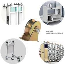 Folding Sliding Gate Wheels Heavy Duty Rolling Gate Wheels Track Bearing Emas Perak Hitam