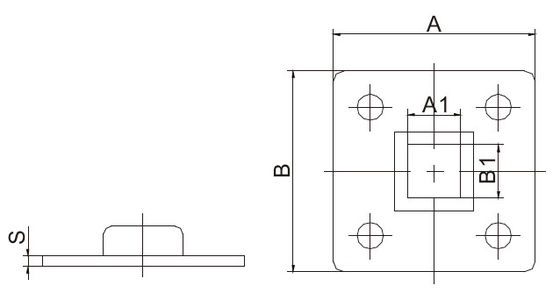 4x6 baja galvanis pagar tiang pelindung cap Bracket Diangkat Pelat Dasar logam gerbang pos toppers