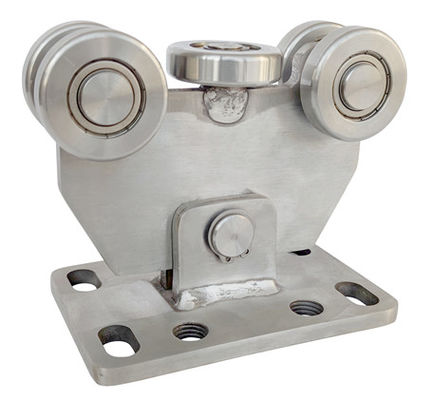 Tugas Berat 304 Stainless Steel Sliding Gate Wheels 5 Roda Untuk 60X60 Track 50mm