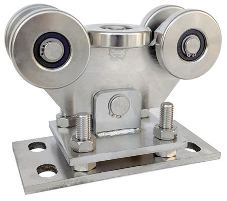 Diameter 68mm 304 stainless 5 Roda untuk 80X80 Track Adjustable Cantilever Gate Carriage