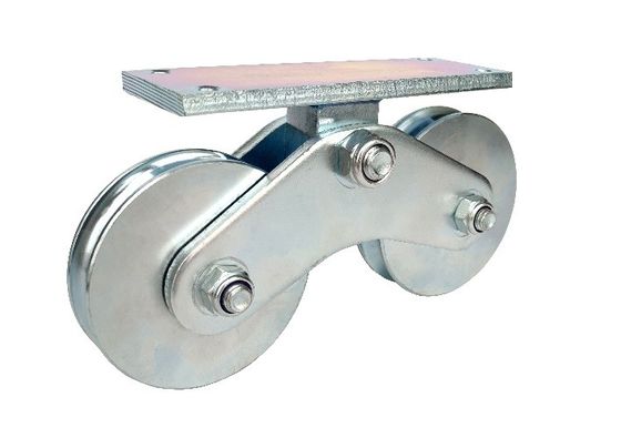 4.72 inci 120mm U Groove Sliding Gate Wheels Heavy Duty Double Bottom Mount
