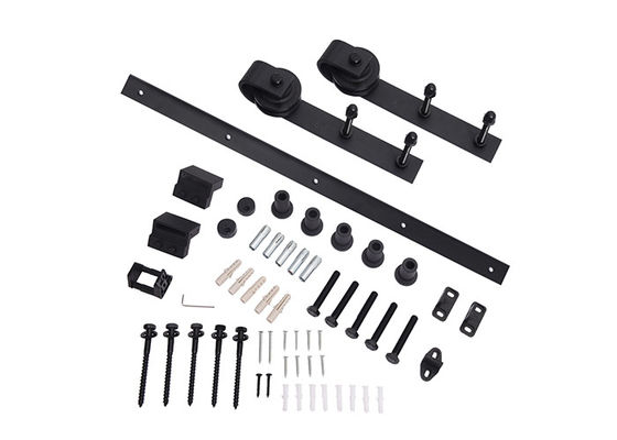 JNK 2 1/4&quot; Barn Gate Hardware Interior Barn Door Hardware Handle Dan Kunci Dengan Track 2m Datar