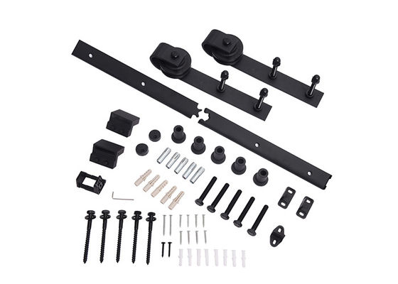 JNK 2 1/4&quot; Barn Gate Hardware Interior Barn Door Hardware Handle Dan Kunci Dengan Track 2m Datar